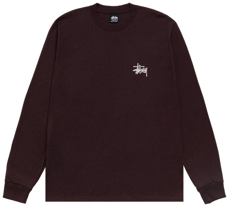 Stussy Basic StuSsy Long Sleeve Tee Chocolate