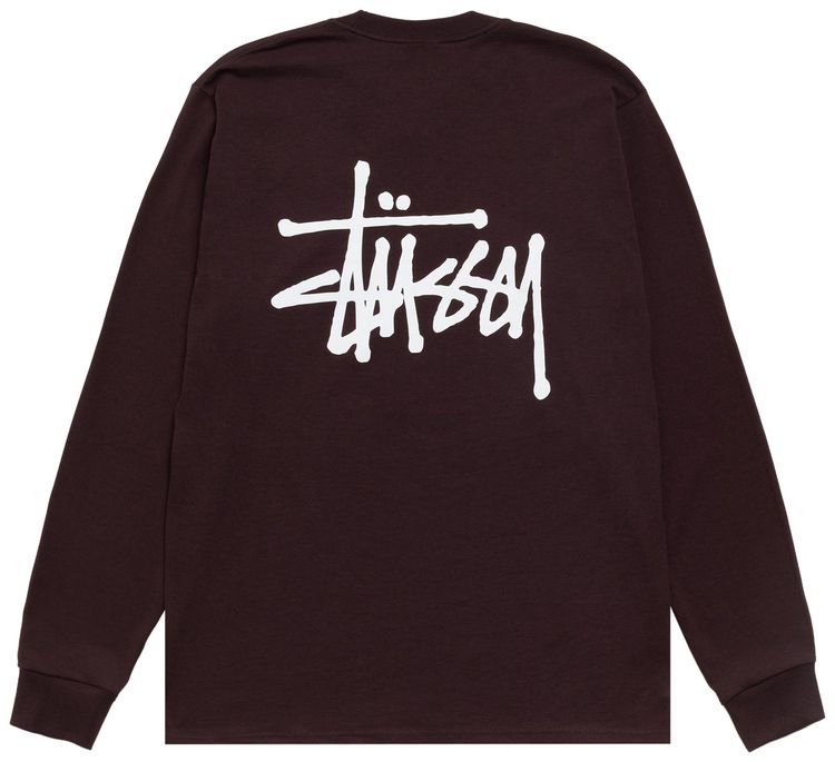 Stussy Basic StuSsy Long Sleeve Tee Chocolate