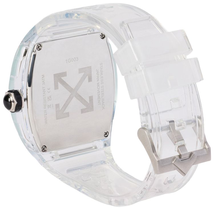 Off White Beat Synthetic Watch Transparent