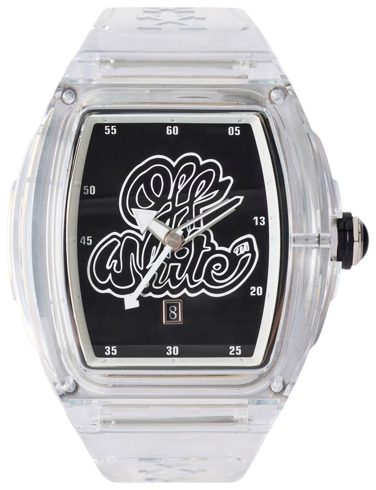 Off White Beat Synthetic Watch Transparent