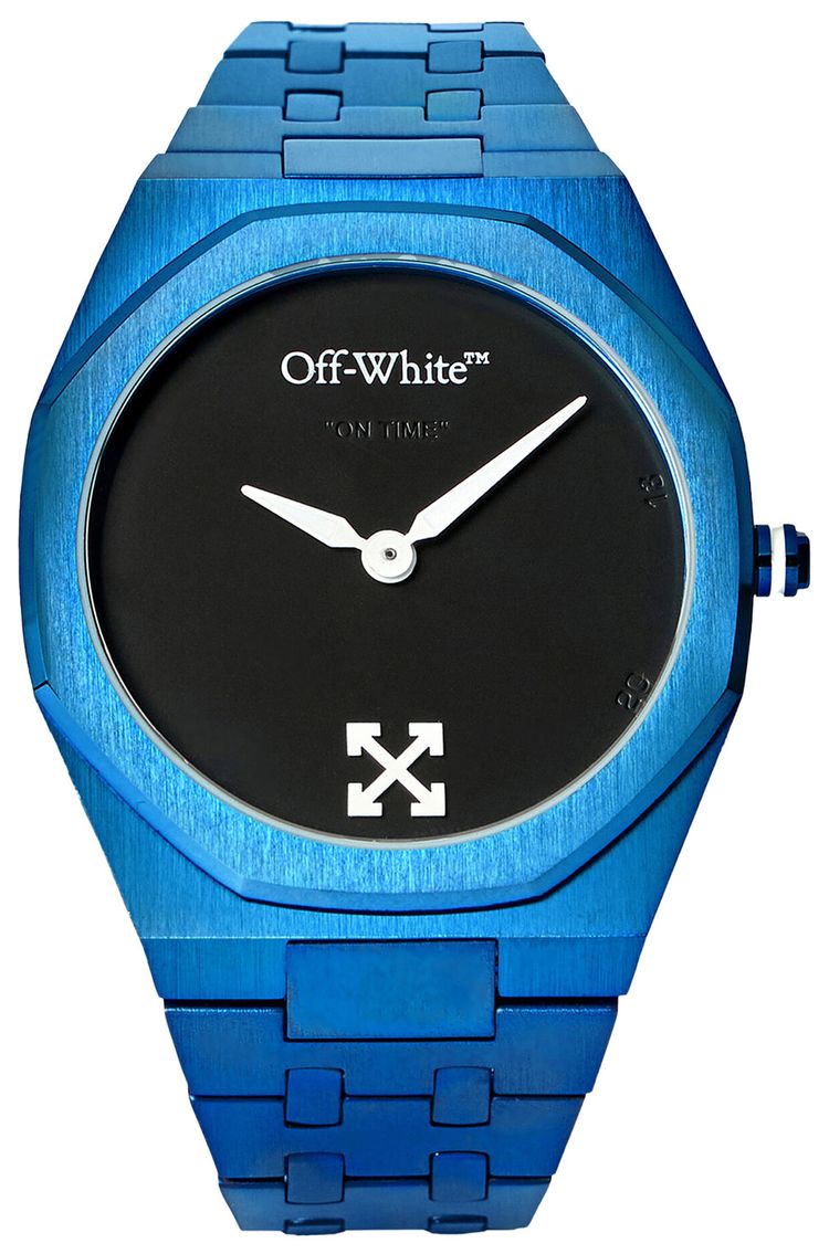 Off White On Time Bracelet Watch Blue