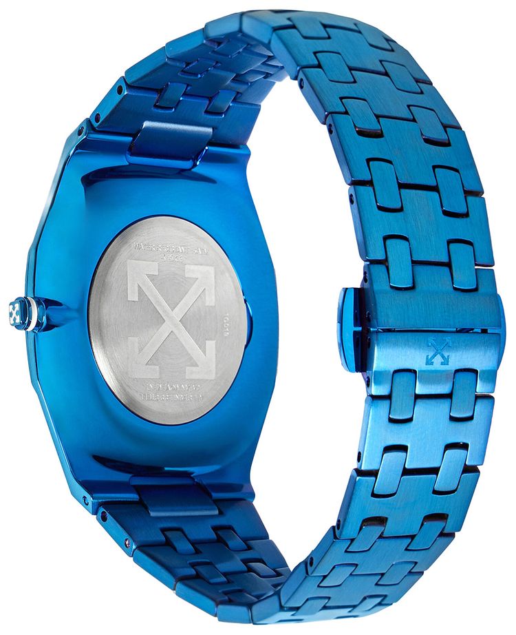 Off White On Time Bracelet Watch Blue