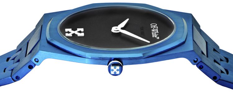 Off White On Time Bracelet Watch Blue