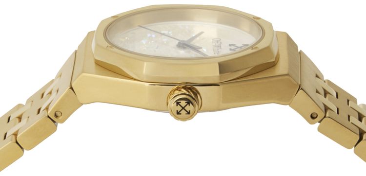 Off White Dust Bracelet Watch Gold