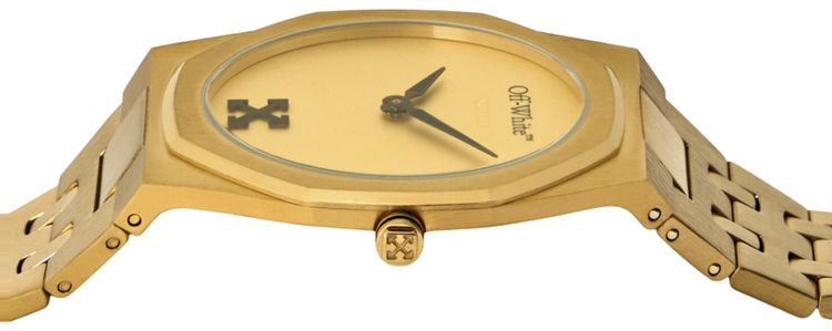 Off White On Time Bracelet Watch Gold