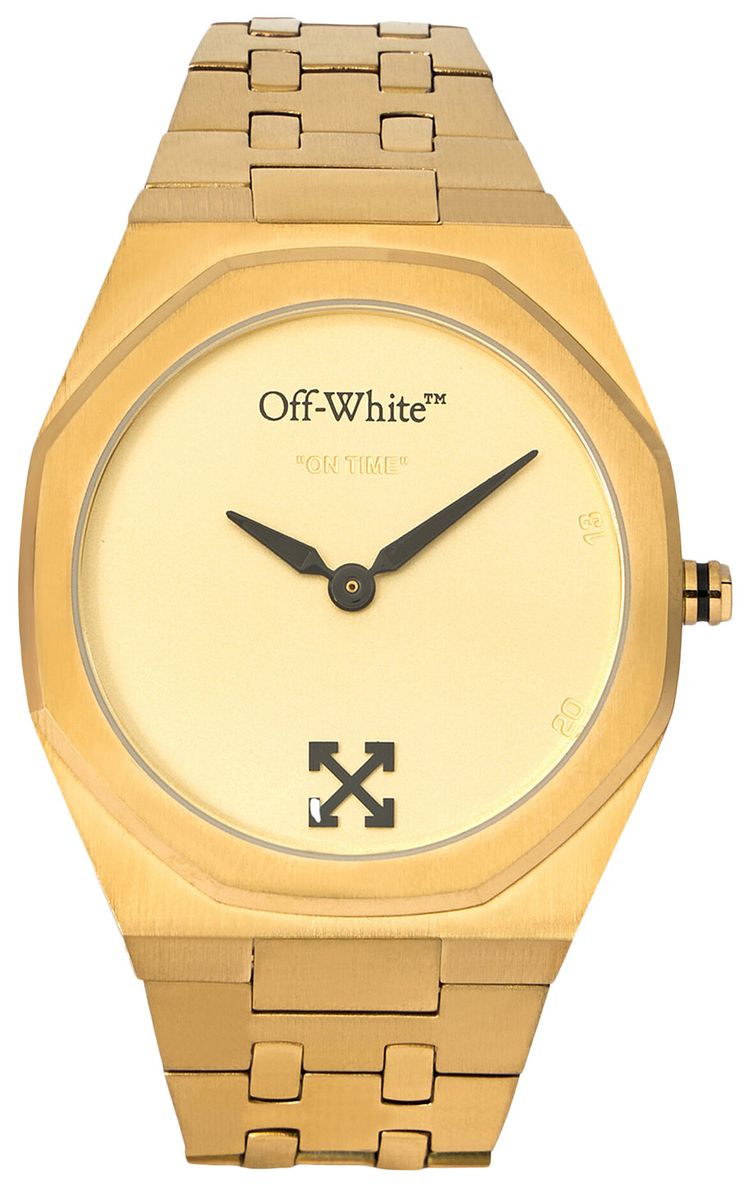 Off White On Time Bracelet Watch Gold