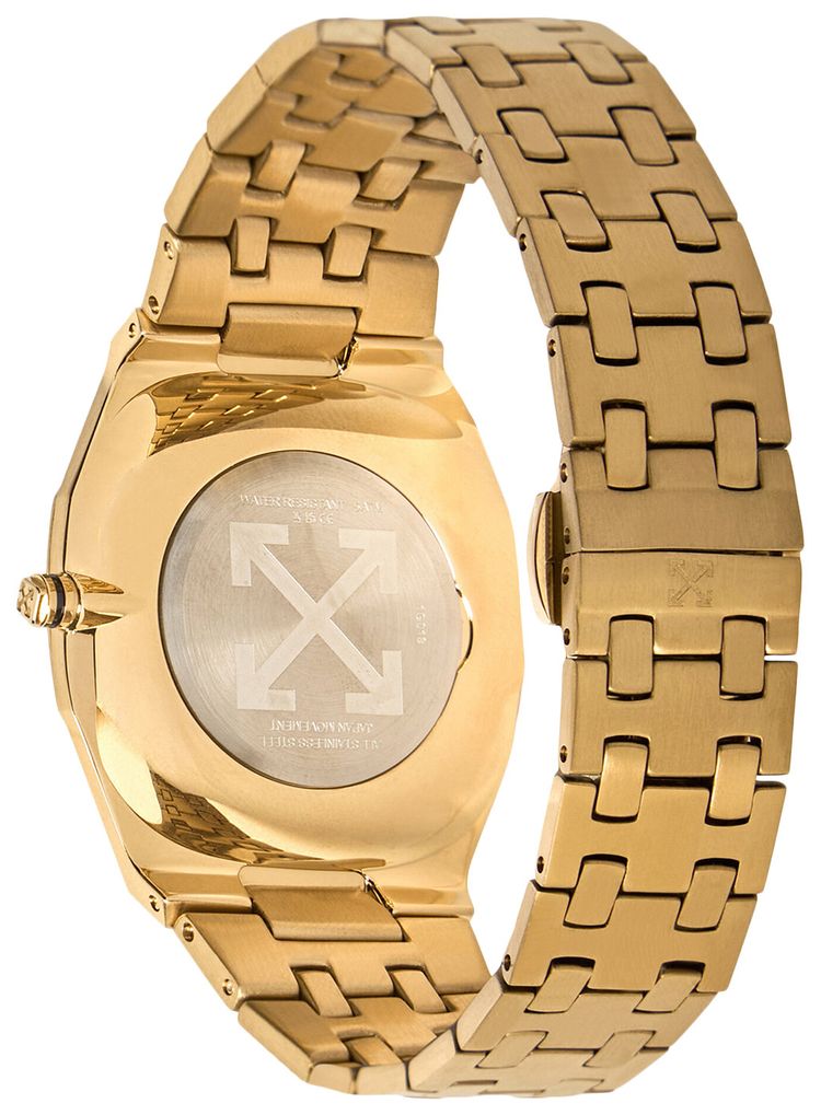 Off White On Time Bracelet Watch Gold