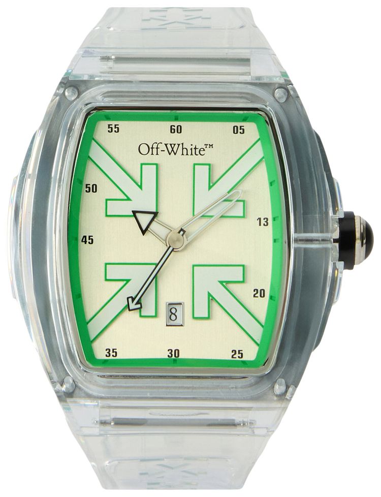 Off White Beat Synthetic Watch Transparent