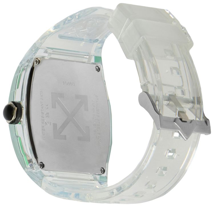 Off White Beat Synthetic Watch Transparent