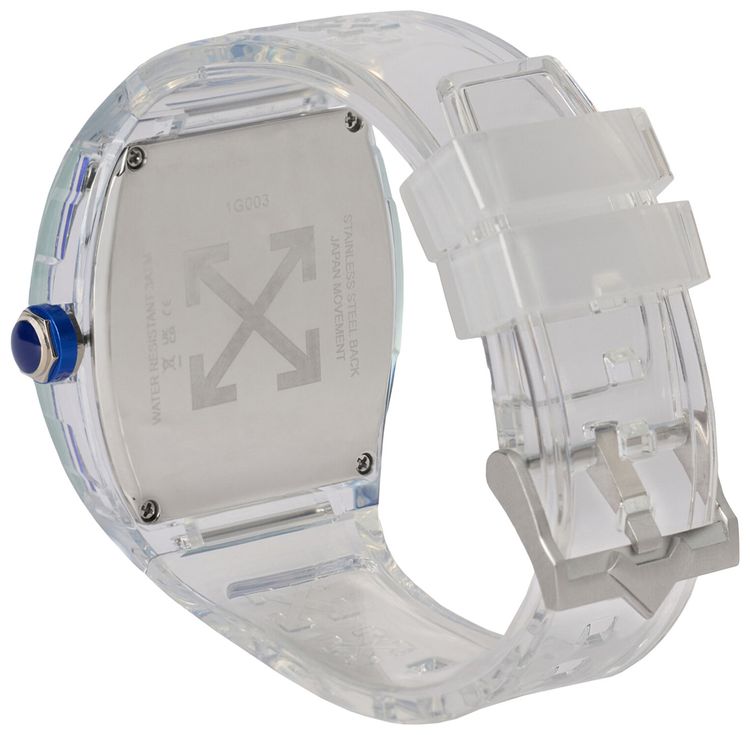 Off White Beat Synthetic Watch Transparent