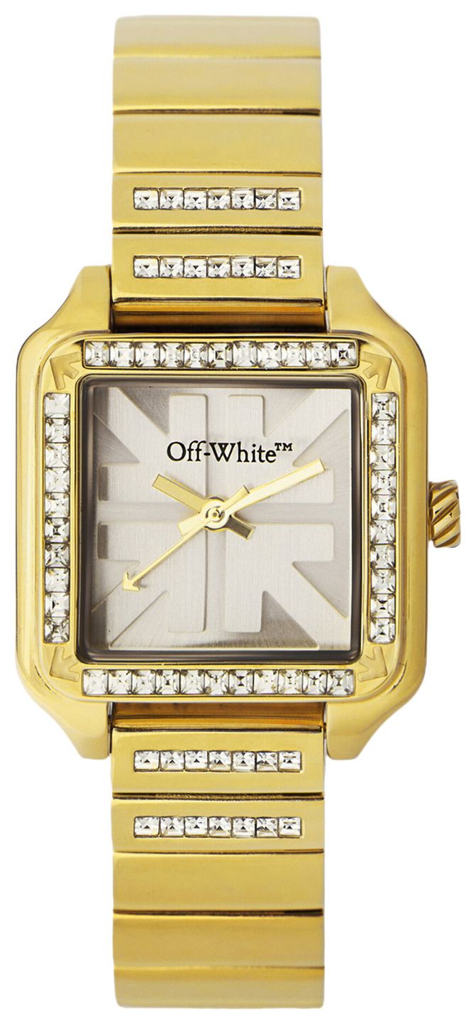 Off White After Hours Crystal Watch Gold