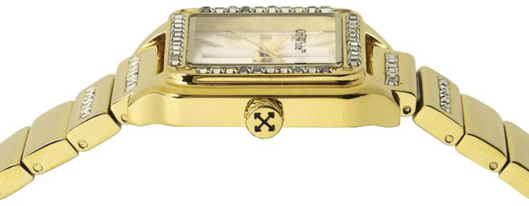 Off White After Hours Crystal Watch Gold