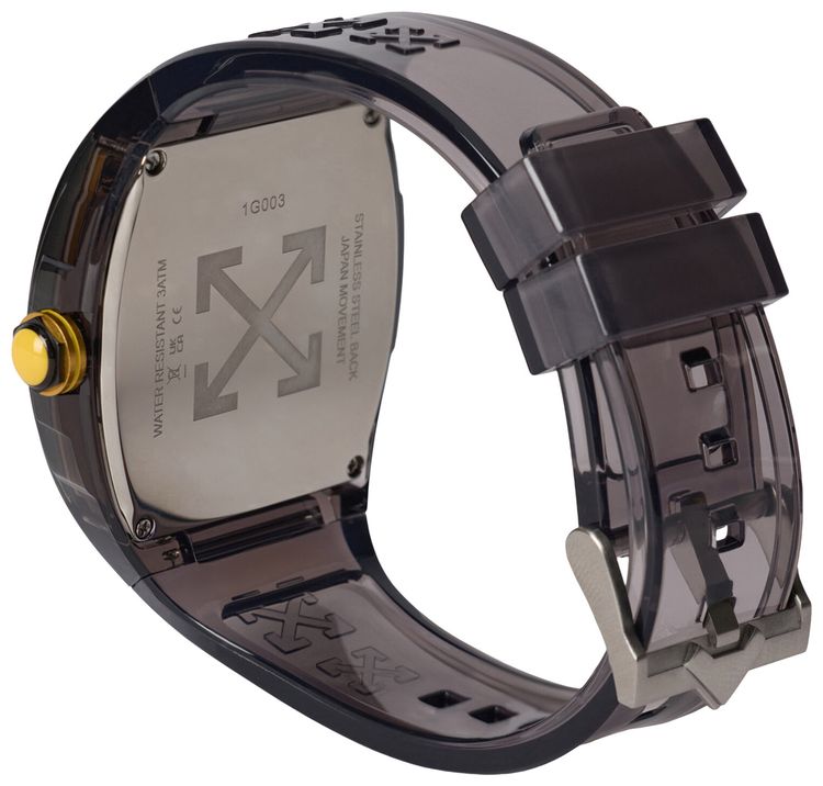 Off White Beat Synthetic Watch Dark Grey