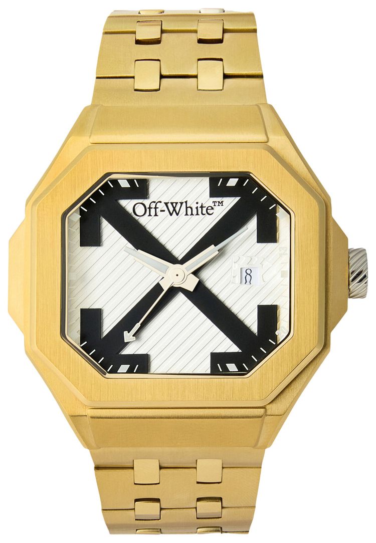 Off White Heavy Duty Bracelet Watch Gold