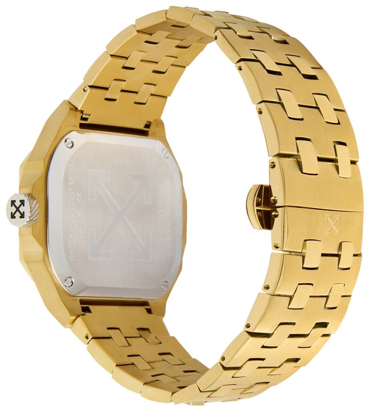 Off White Heavy Duty Bracelet Watch Gold