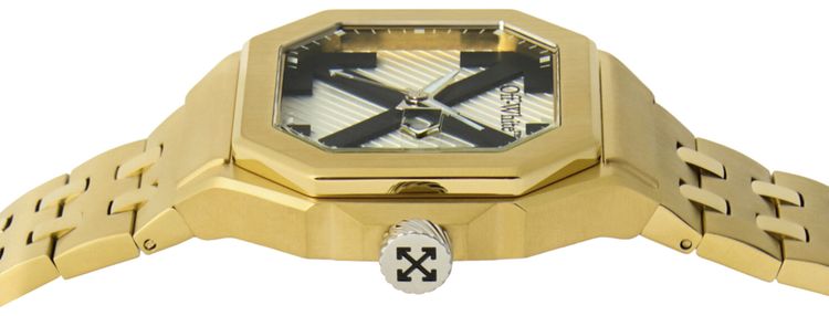 Off White Heavy Duty Bracelet Watch Gold