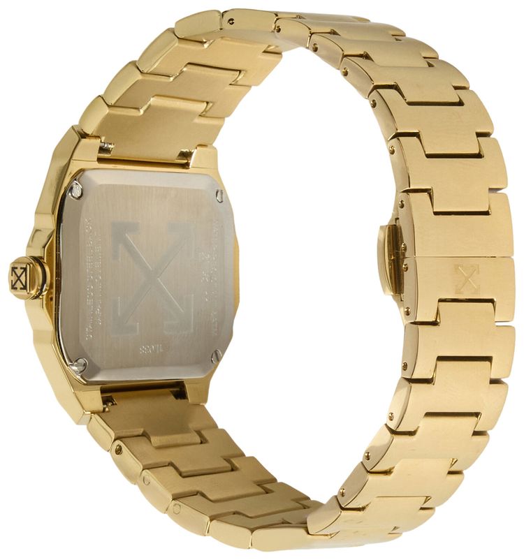 Off White Shift Crystal Watch Gold