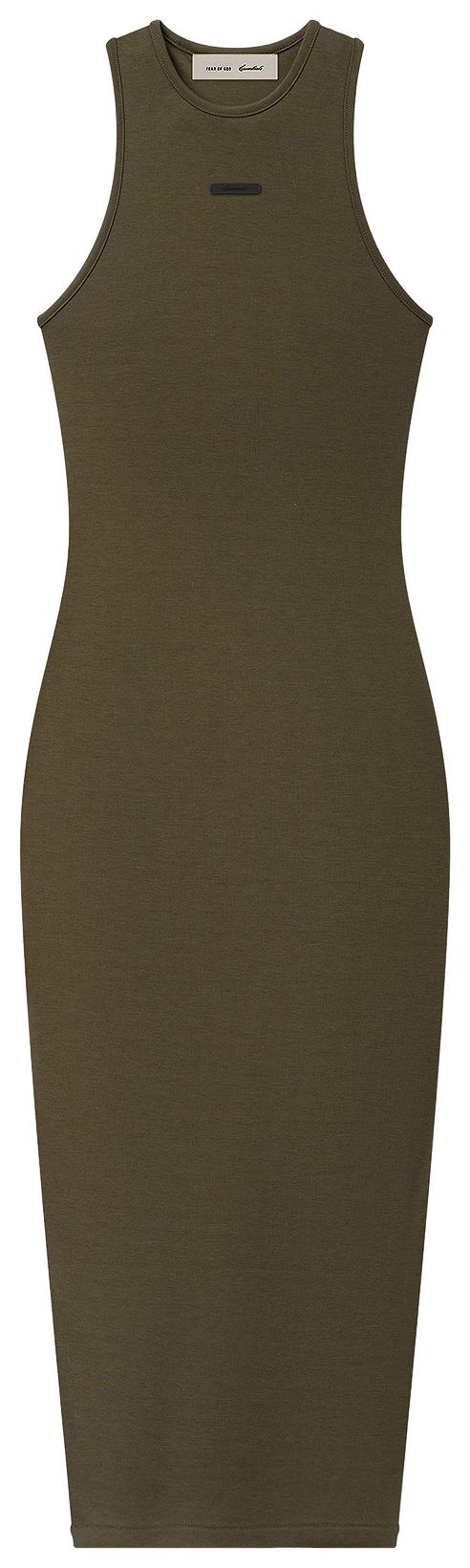 Fear of God Essentials Soft Rib Racerback Dress Moss