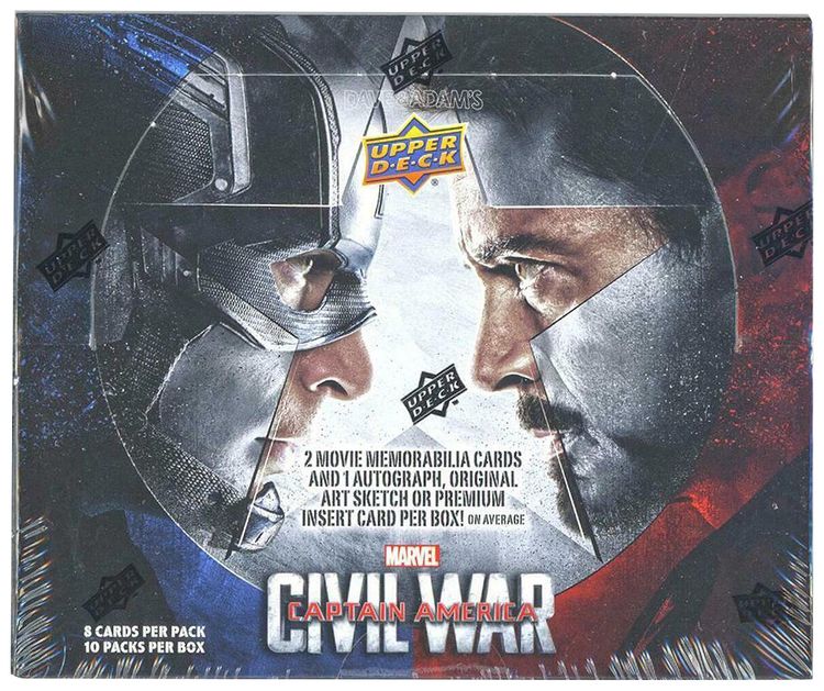 2016 Upper Deck Marvel Captain American Civil War Hobby Box