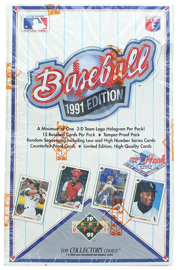 1991 Upper Deck Series 1 Baseball Hobby Box