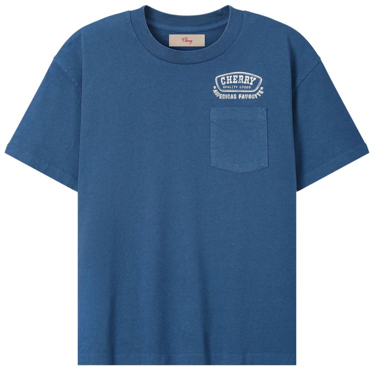 Cherry LA Cape Canaveral Classic Pocket T Shirt Faded Navy