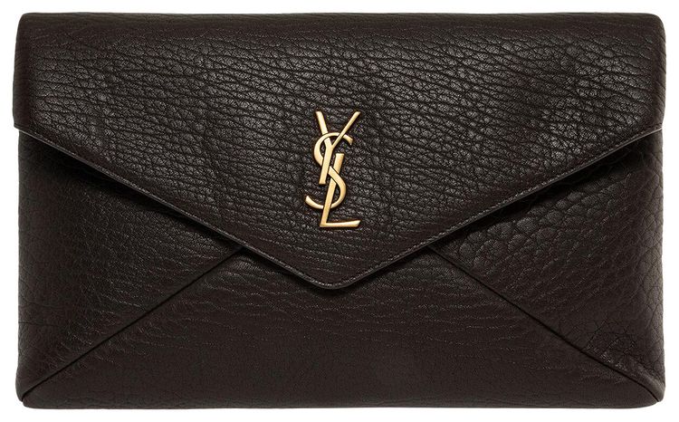 Saint Laurent Cassandre Envelope Pouch Chocolate Noir