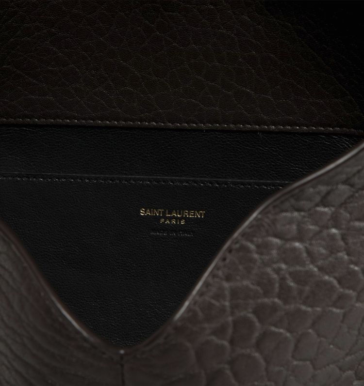 Saint Laurent Cassandre Envelope Pouch Chocolate Noir