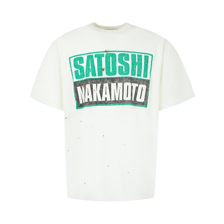 Satoshi Nakamoto Minute Man Press Tee White