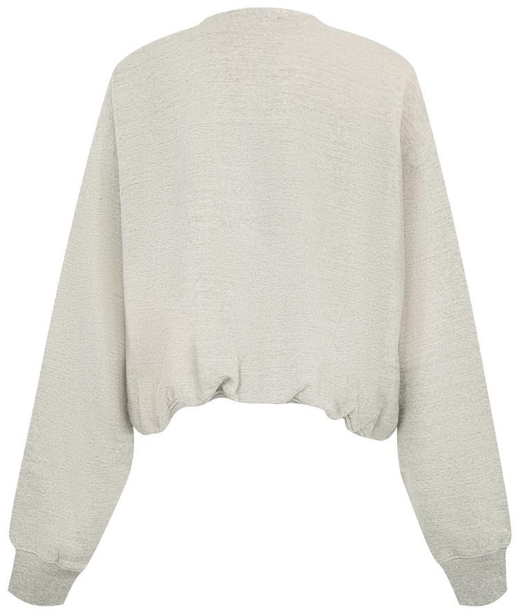 R13 Balloon Zip Up Crewneck Heather Grey