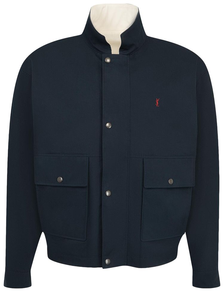 Saint Laurent Reversible Blouson NavyEcru