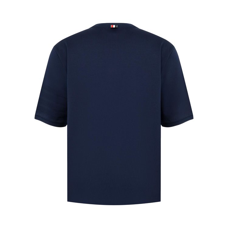 Thom Browne Short Sleeve Rib Cuff Tee White