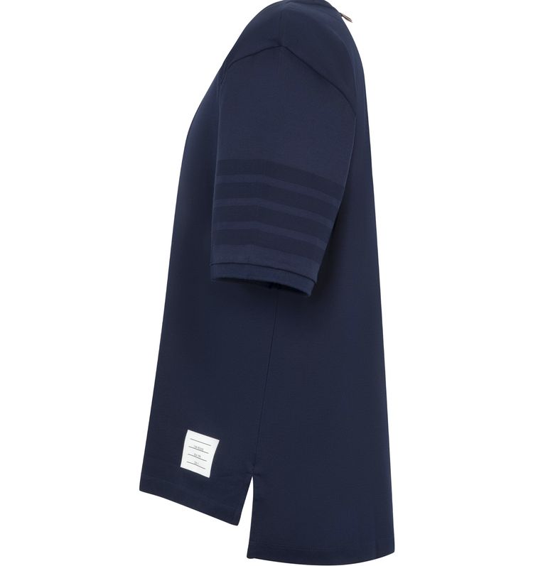 Thom Browne Short Sleeve Rib Cuff Tee White