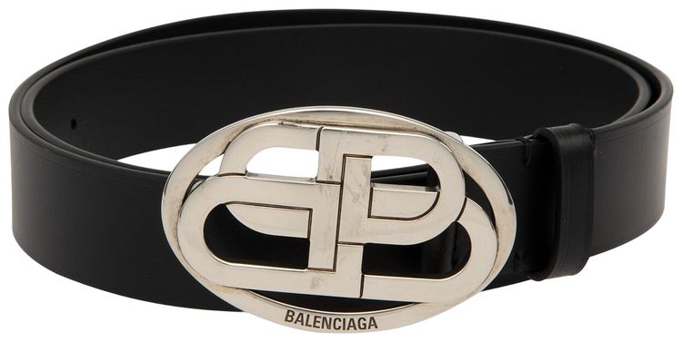 Balenciaga Oval BB Belt Black