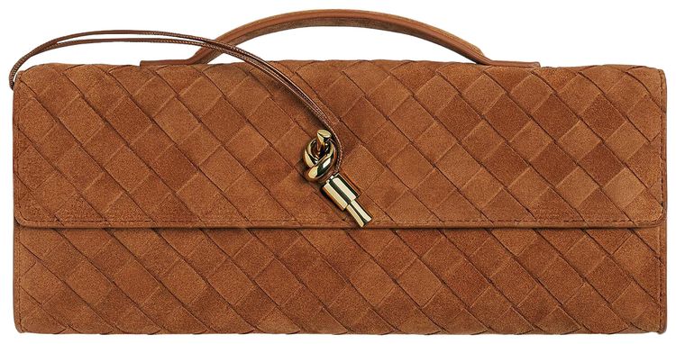 Bottega Veneta Andiamo Clutch Deep Mahogany