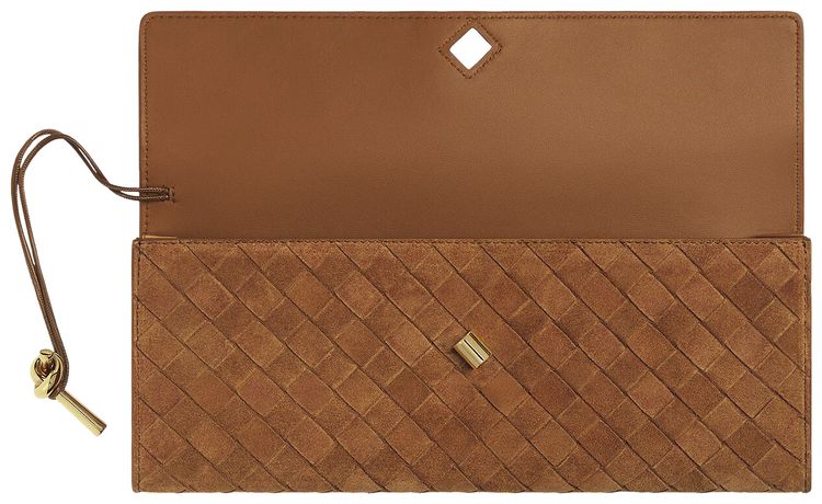 Bottega Veneta Andiamo Clutch Deep Mahogany