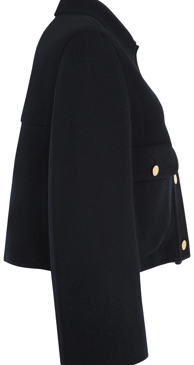 Thom Browne Splittable Bell Sleeve Patch Pocket Jacket Navy