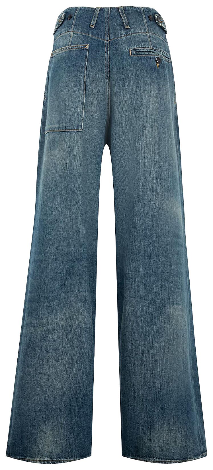 R13 Triple Pleat Jean Bleeker Indigo
