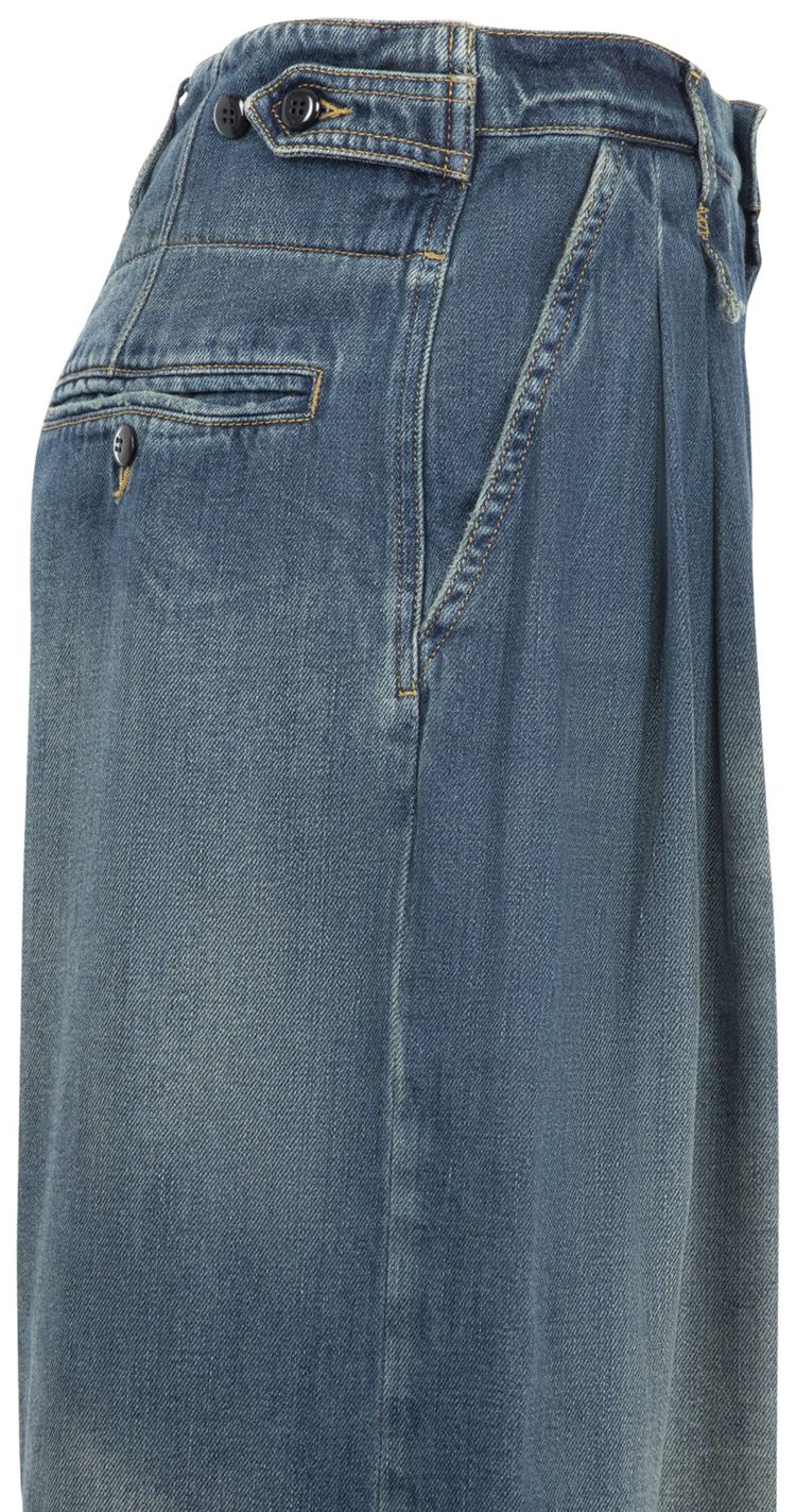 R13 Triple Pleat Jean Bleeker Indigo