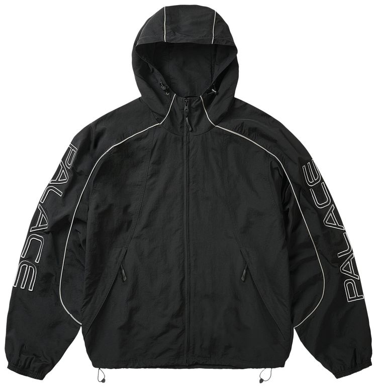 Palace Piped Shell Jacket Black