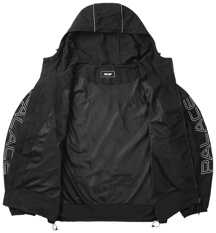 Palace Piped Shell Jacket Black