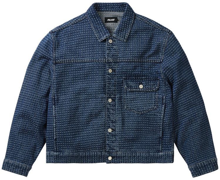 Palace Stitch Denim Jacket Mid Indigo