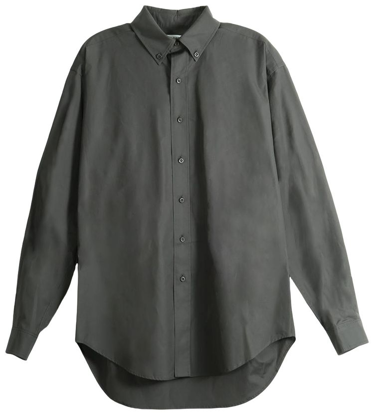 RIER Button Down Shirt Charbon Popeline