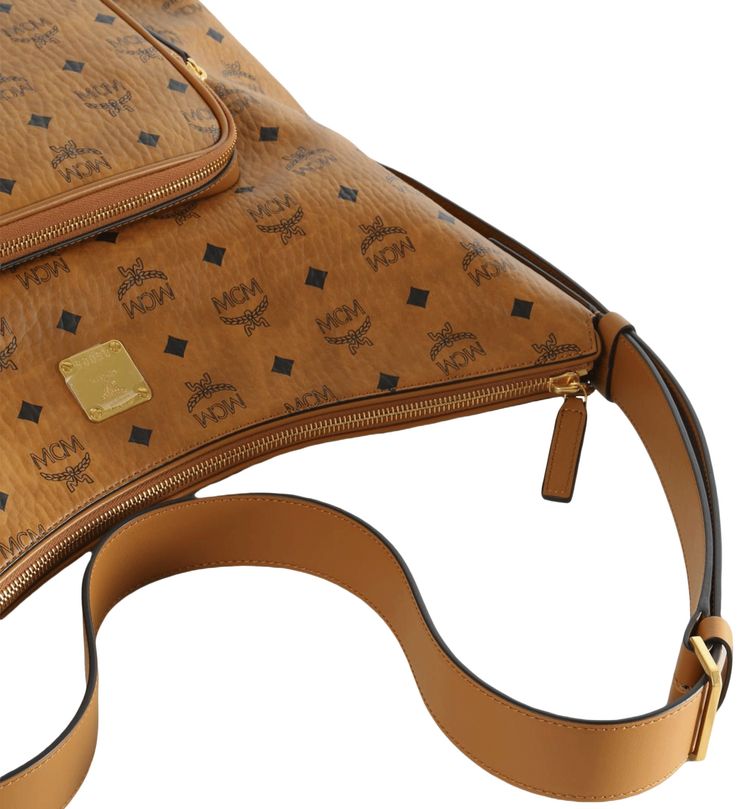 MCM Aren Vi Hobo XL Bag Cognac