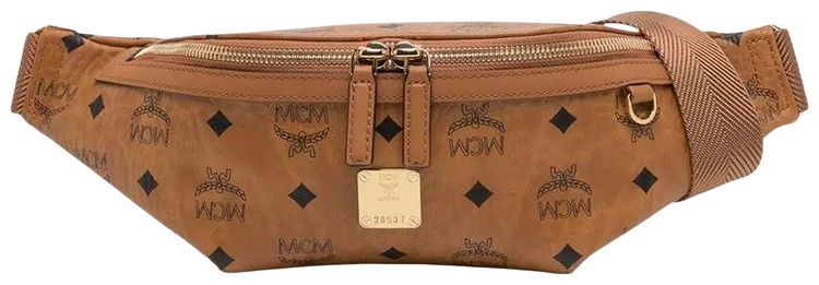 MCM Fursten Vi Belt Small Bag Cognac