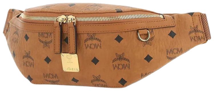 MCM Fursten Vi Belt Small Bag Cognac