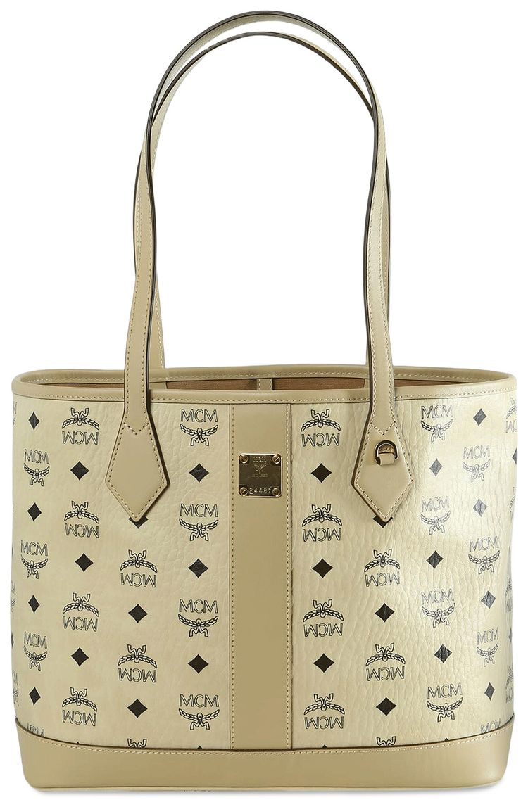 MCM Liz Vi Shopper Small Bag BeigeBlack