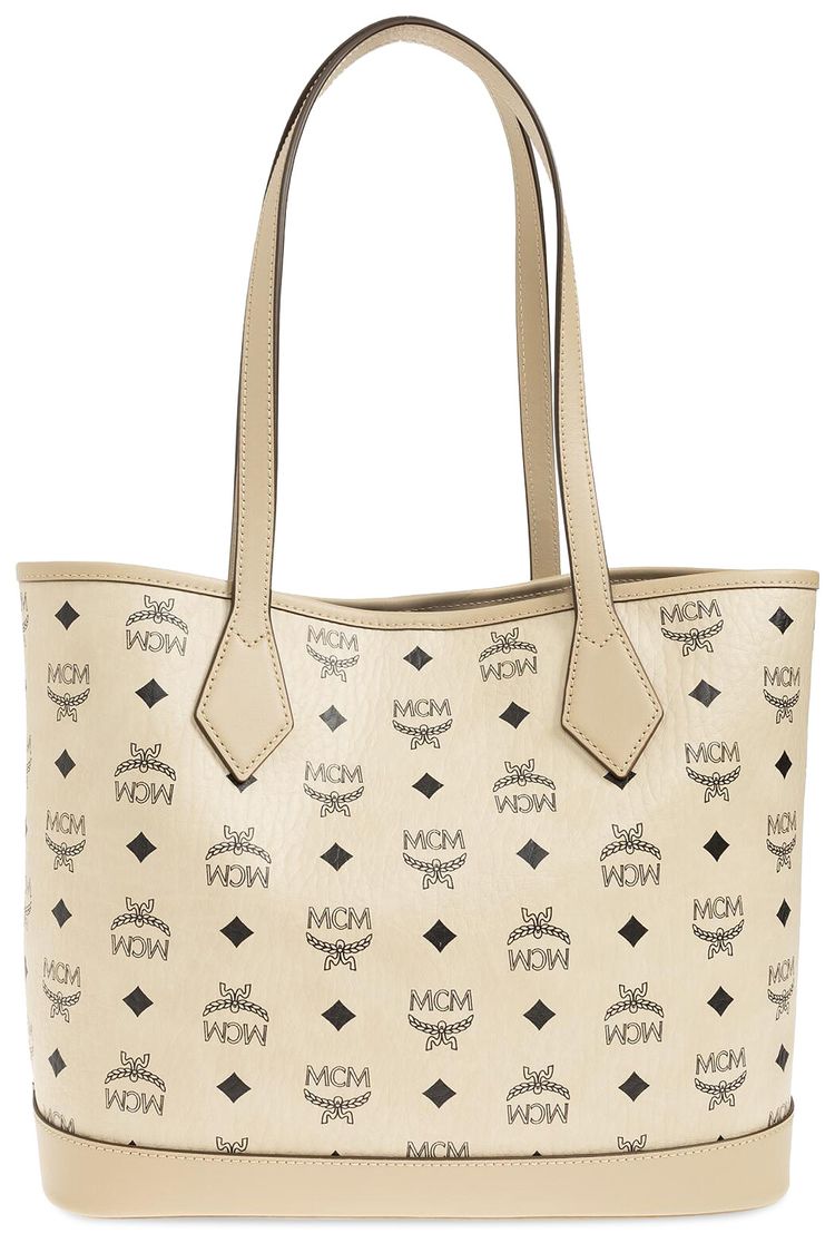 MCM Liz Vi Shopper Small Bag BeigeBlack