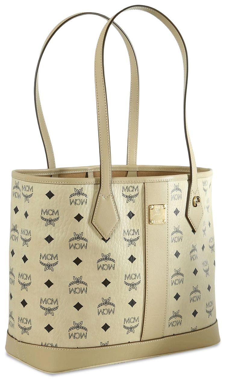 MCM Liz Vi Shopper Small Bag BeigeBlack