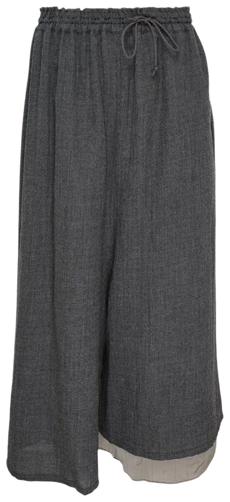 Ys O Left Double String Pant Light Grey