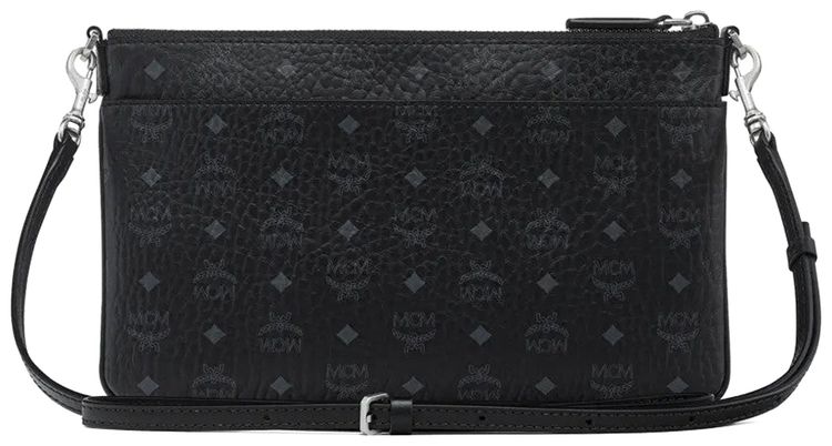 MCM Aren Vi Flat Pouch Mini Bag Black